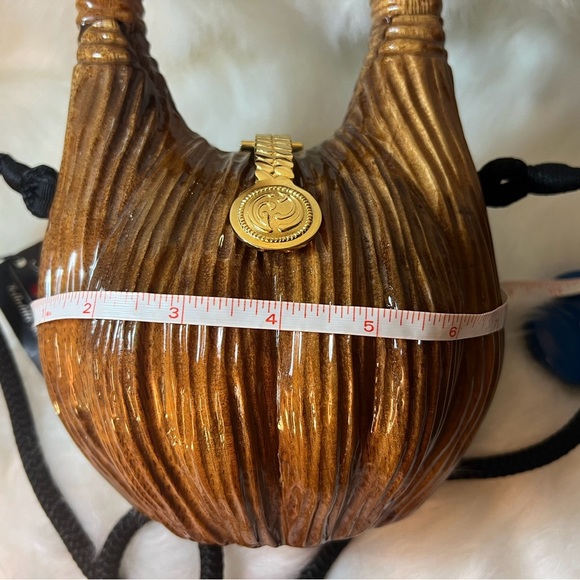 Timmy Woods of Beverly Hills Acacia Wood Handbag Purse 👜 🧡 - Picture 14 of 17